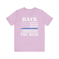 BACK THE BLUE Flag, Graphic Unisex Short Sleeve Tee