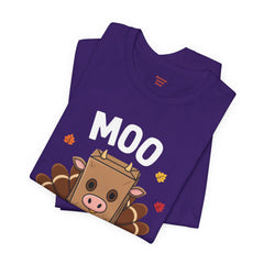 Funny Thanksgiving Turkey Moo T‑Shirt - Unisex Tee