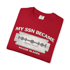 My SSN Became Razor Blades Graphic Vintage Submarine Veteran Tee