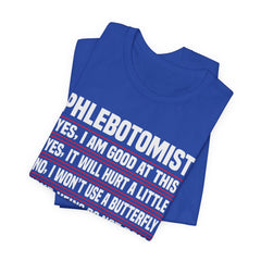 Phlebotomist Humor Tee, Funny Medical Shirt, Nurse Gift, Blood Tech Wear, Cute Phlebotomy Humor, Healthcare Apparel