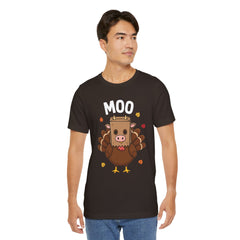 Funny Thanksgiving Turkey Moo T‑Shirt - Unisex Tee