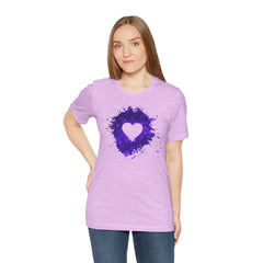 Galaxy Heart Tee — Purple or Green Splatter Heart T-Shirt
