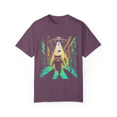 Raccoon UFO Funny Comfort Colors Graphic T-Shirt
