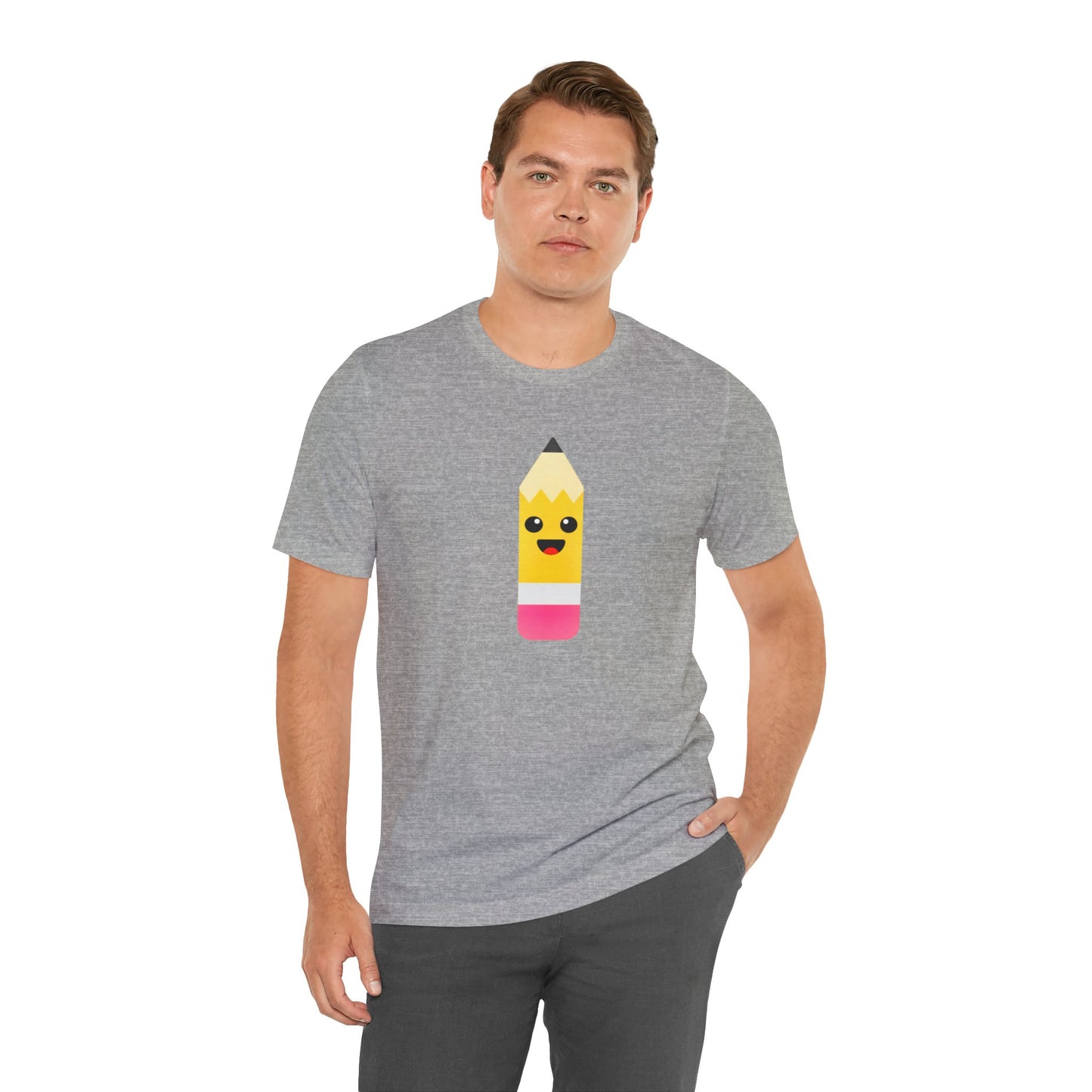 Emoji TEACHER PENCIL- Graphic Unisex Jersey Short Sleeve Tee