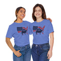 Red White and Blue Farmer Graphic, Unisex Jersey Short Sleeve Tee