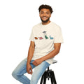 Dinosaur UFO Retro Unisex Garment-Dyed T-shirt