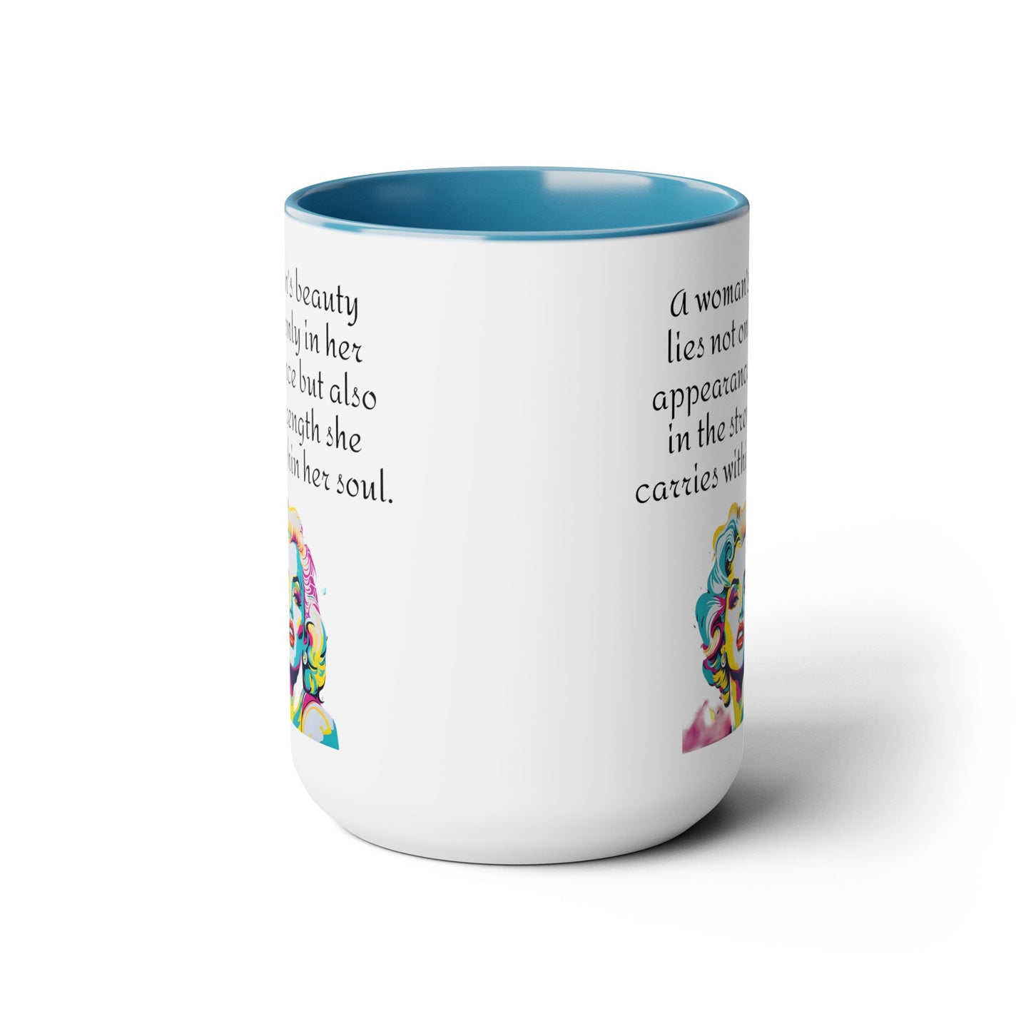 Marilyn Monroe Graphic Mug, A woman's beauty quote