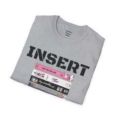 THE 80S VHS Tape Stack  - Unisex Softstyle T Shirt
