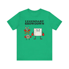 Legendary Showdown Rock Paper Scissors Funny Graphic Tee