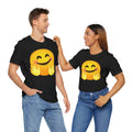 Emoji With Hugging Hands - Graphic Unisex Jersey Short Sleeve Tee