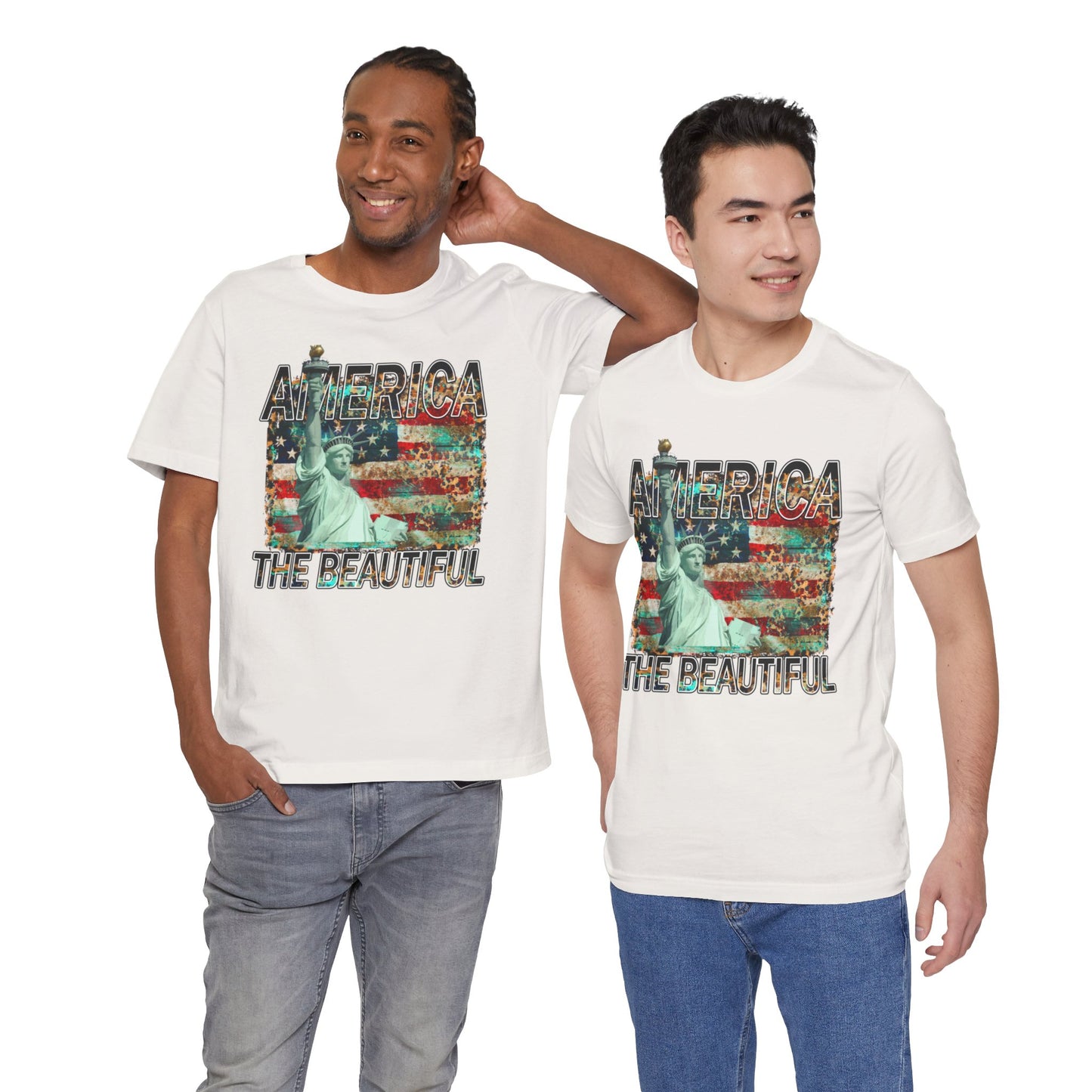 Statue Of Liberty, America The Beautiful, Unisex Jersey Short Sleeve Tee