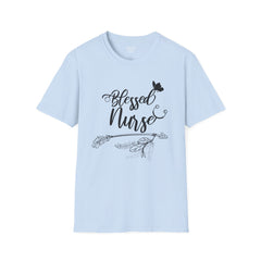 Blessed Nurse - Unisex Softstyle T-Shirt | Nurse Awareness, Medical Wear, Gift For Her, Scrubs Tee, Medical Staff Gift, Registered Nurse, RN