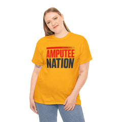 Amputee Nation Unisex Heavy Cotton Tee, Support Shirt, Gift for Amputees, Awareness Apparel, Casual Comfort Wear