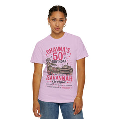 Bhavna Personalized 50th Birthday Girls Trip Savannah, Georgia T-Shirt