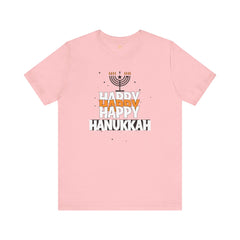 Happy Hanukkah Menorah - Unisex Jersey Short Sleeve Tee