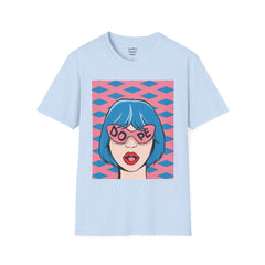 Dope Pop Art Girl Unisex Softstyle T-Shirt