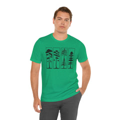 Nature-Inspired Unisex Jersey Tee, Tree Graphic T-Shirt, Eco-Friendly Fashion, Gift for Nature Lovers, Casual Wear, Outdoor Adventure