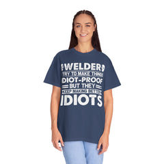Fun Welder T-Shirt - 'Idiot-Proof' Design for Welding Enthusiasts