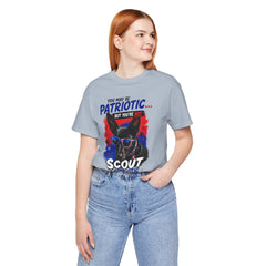 Personalized With Your Dogs Image and Name Patriotic Unisex Jersey Short Sleeve Tee