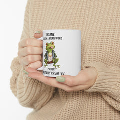 Funny Frog Graphic Mug, white ceramic mug, 11oz, 15oz,