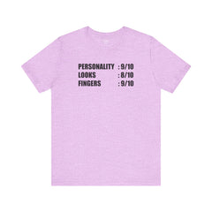 Personality Looks Fingers, Check! - Unisex Jersey Short Sleeve Tee | Amputee Aware,Amputee Humor,Finger Amputee,Gift For Him,Gift For Her