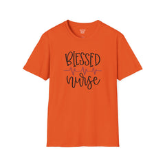 Blessed Nurse - Unisex Softstyle T-Shirt | Nurse Awareness, Medical Wear, Gift For Her, Scrubs Tee, Medical Staff Gift, Registered Nurse, RN