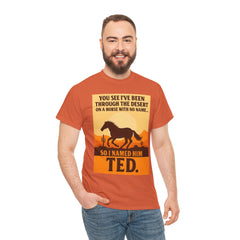 Desert Adventure Tee, Funny Horse Song T-Shirt, Gift for Horse Lovers, Unisex Cotton Tee for All Occasions, Unique Quote Shirt