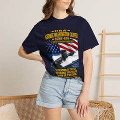 USS George Washington Carver SSBN-656 T-Shirt — "Education Is the Key to Unlock the Golden Door of Freedom"