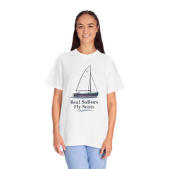Hempstead Bay Sailing Club Graphic T-Shirt — "Real Sailors Fly Scots" Nautical Tee