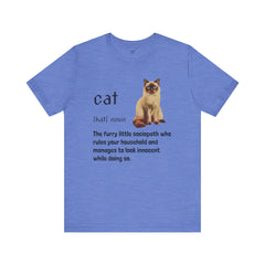 Cat Sociopath Defintion - Unisex Jersey Short Sleeve Tee