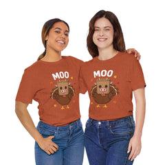 Funny Thanksgiving Turkey Moo T‑Shirt - Unisex Tee