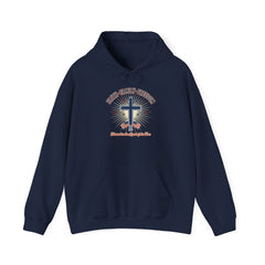 Faith & Freedom Cross Hoodie | Patriotic, Faith-Based July 4th Vintage Americana