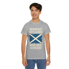 Honorary Outlander Heavy Cotton Tee, Holy Loch Scotland Shirt, Outlander Fan Gift, Casual Tee, Travel Souvenir, Unisex T-Shirt