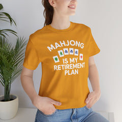 Mahjong Retirement Plan Tee, Fun Unisex T-Shirt for Game Lovers, Perfect Gift for Retirees, Mahjong Enthusiasts, Casual Wear