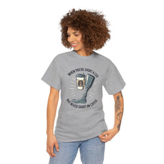 Amputee Coffee Humor - Unisex Heavy Cotton Tee