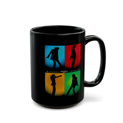 Pop Art Michael Jackson Iconic Silhouette Black Mug - 11oz & 15oz