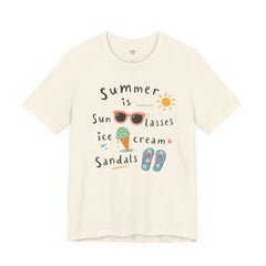 Summer Is — Graphic Tee (Sunglasses, Ice Cream & Sandals)