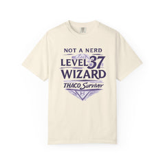 Level 37 Wizard T-Shirt — "Not a Nerd" THAC0 Survivor D&D Gamer Tee