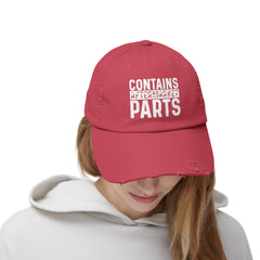 Amputee humor cap, distressed unisex cap, aftermarket parts hat, amputee awareness gift, funny amputee gift, recovery encouragement gift