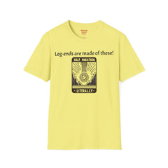 Leg Amputee Humor - Unisex Softstyle T-Shirt / Running a Marathon / One Leg Humor / Awards Medal / Funny Story / One Leg Warrior