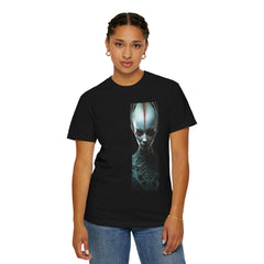 Red Stripe Alien - BookMark Unisex Garment-Dyed T-shirt