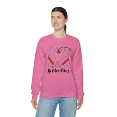 You Give Me Butterflies - Unisex Heavy Blend™ Crewneck Sweatshirt