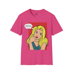 Call Me On My Cell Phone Unisex Softstyle T-Shirt  Pop Art Girl
