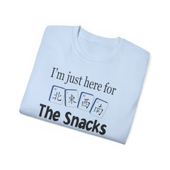 I'm Just Here For the Snacks Mahjong Tiles Unisex Ultra Cotton Tee / See our matching Coffee Mugs