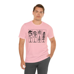 Nature-Inspired Unisex Jersey Tee, Tree Graphic T-Shirt, Eco-Friendly Fashion, Gift for Nature Lovers, Casual Wear, Outdoor Adventure