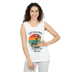 Beach Reader Unisex Tank Top | Summer Vibes | Lost In A Book | Perfect for Book Lovers, Beach Days, Vacations, Gifts, Relaxing Moments