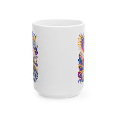 Colorful Feather Wings Unicorn Ceramic Mug | 11oz 15oz