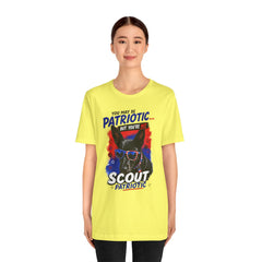 Personalized With Your Dogs Image and Name Patriotic Unisex Jersey Short Sleeve Tee