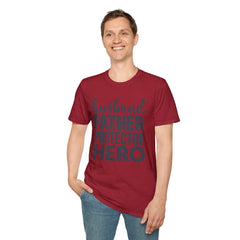 Husband Father Protector Hero Unisex Softstyle T-Shirt