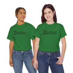 Nashua Unisex Heavy Cotton Tee - Retro Dunder Mifflin Design for Nostalgic Fans